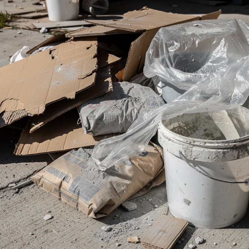 Упаковка и тара от ремонта — уборка подъезда